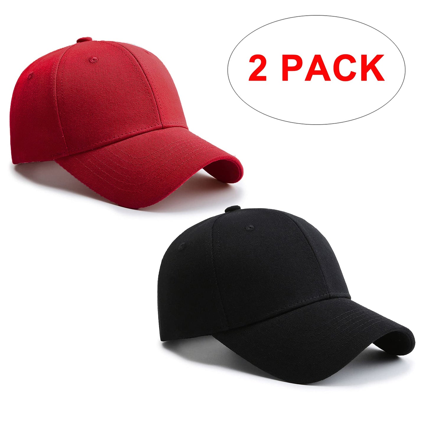 PFFY 2 Packs Baseball Cap Golf Dad Hat for Men and Women