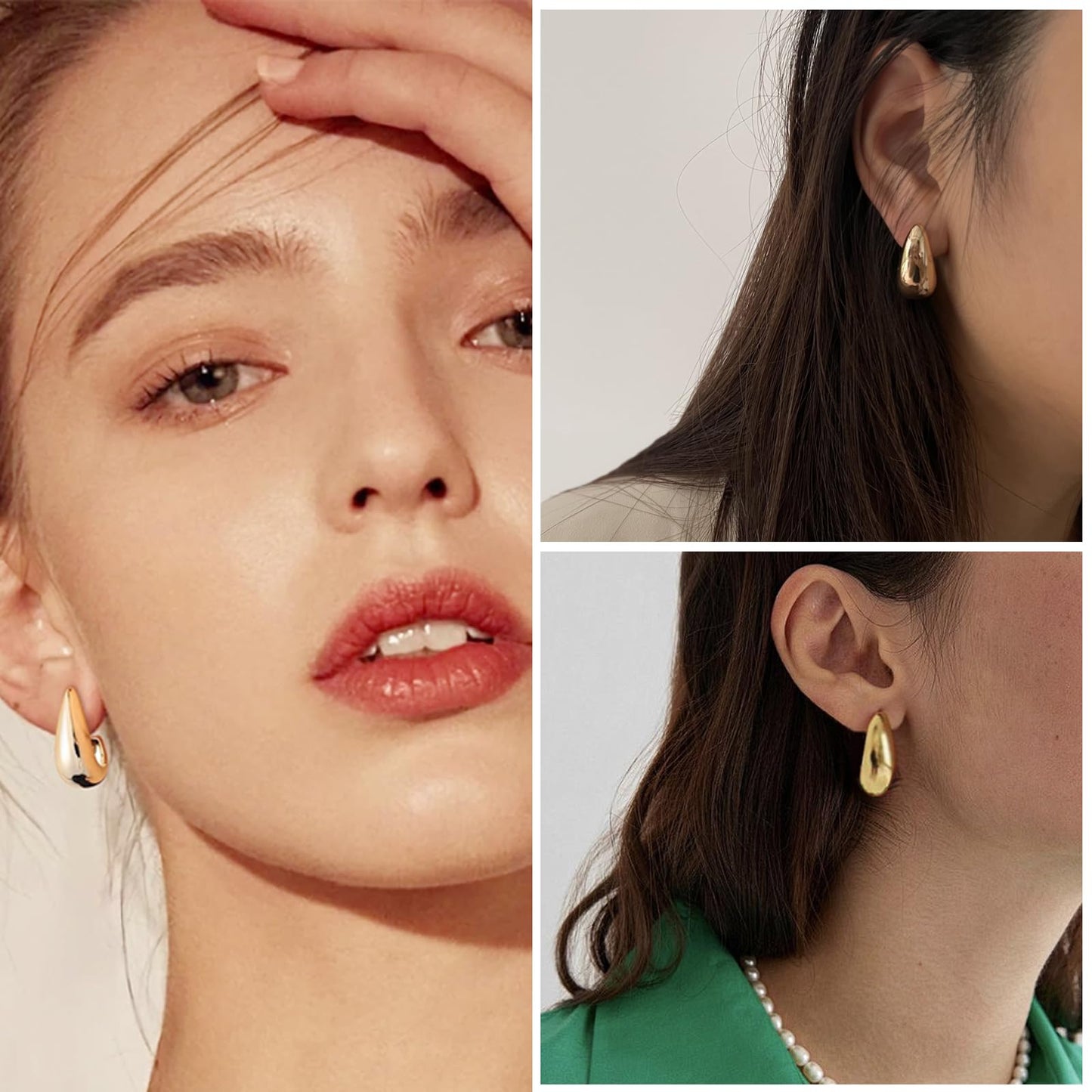 Chunky Gold Hoop Earrings for Women