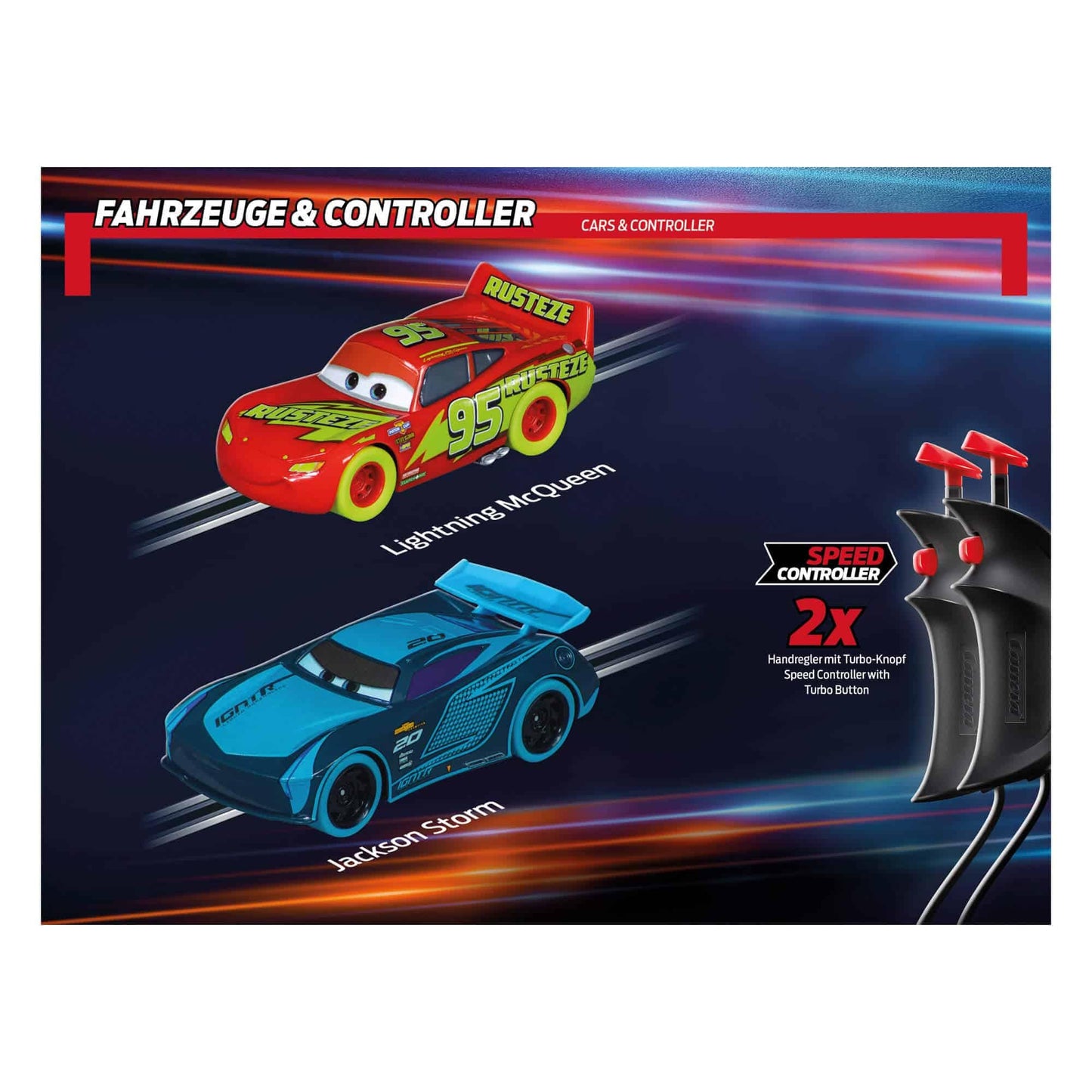 Carrera - 20062477 - Carrera GO!!! Disney Pixar Cars - Neon Nights Rennbahn-Set I Rennbahnen und lizensierte Slotcars | bis zu 2 Spieler | Für Jungs und Mädchen ab 6 Jahren & Erwachsene