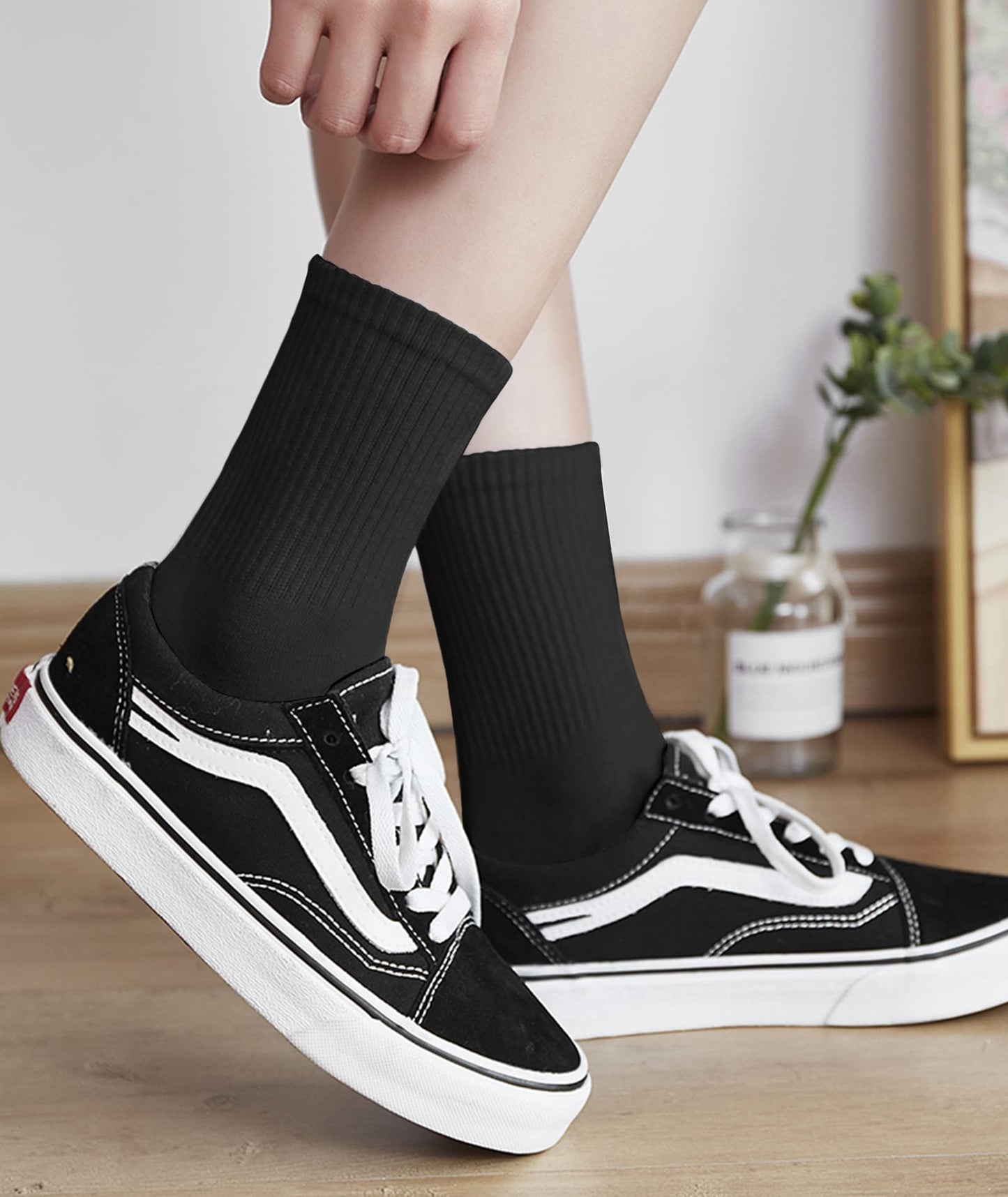 HAVE A TREE Women's Crew Socks – 3 to 6 Pack Lightweight Thin Casual Calf Socks