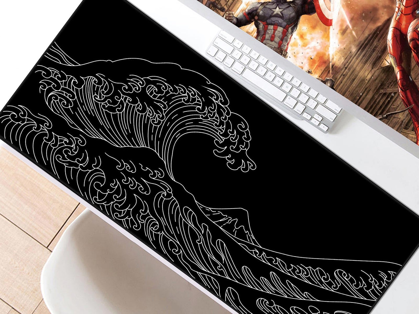 JIALONG Großes Mauspad mit Excel Tastaturkürzeln für Office, multifunktional, komfortabel Gaming Mousepad, Anti Rutsch Schreibtischunterlage für Büro und Zuhause 900x400mm