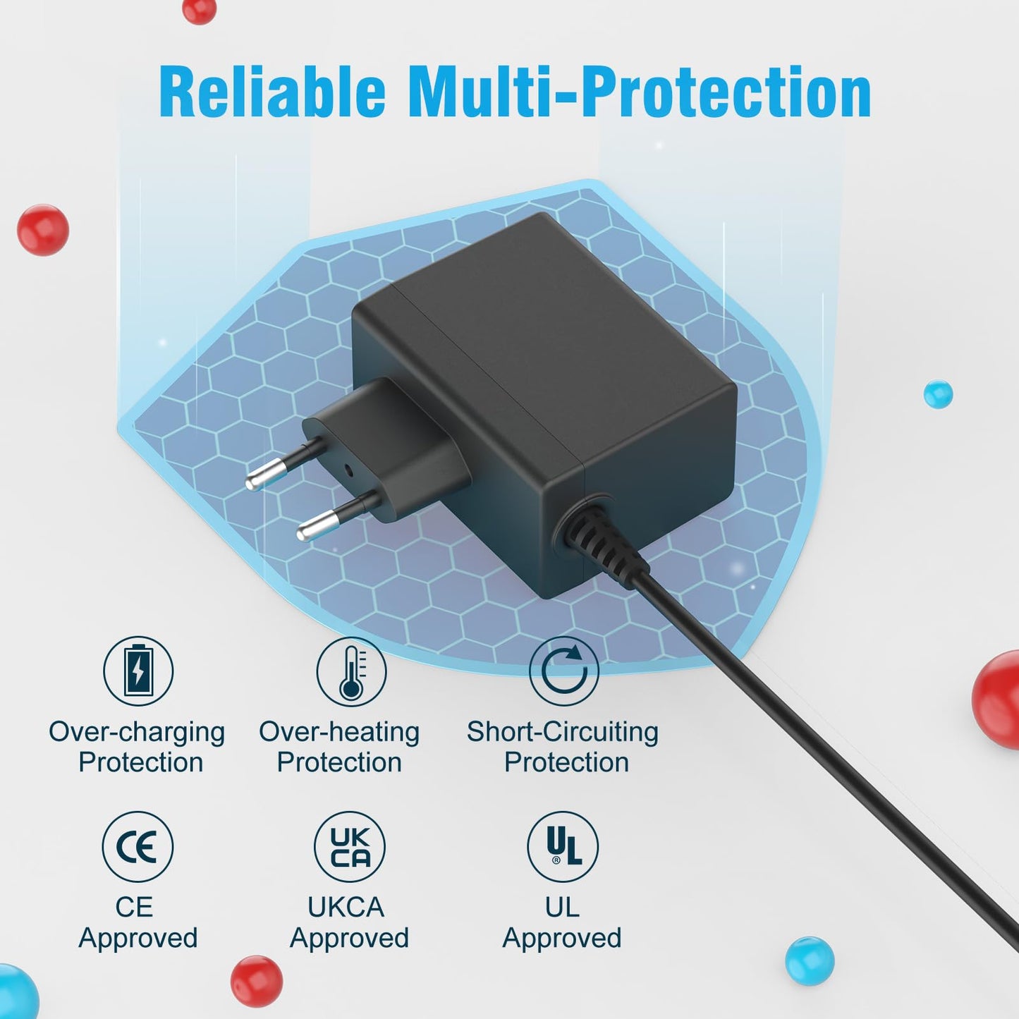 45W Switch Netzteil mit 3M/10FT Switch Ladekabel Kompatibel mit Nintendo Switch/Switch Lite/Switch OLED/Switch Deck Dock/Switch Pro Controller, Unterstützt TV Modus