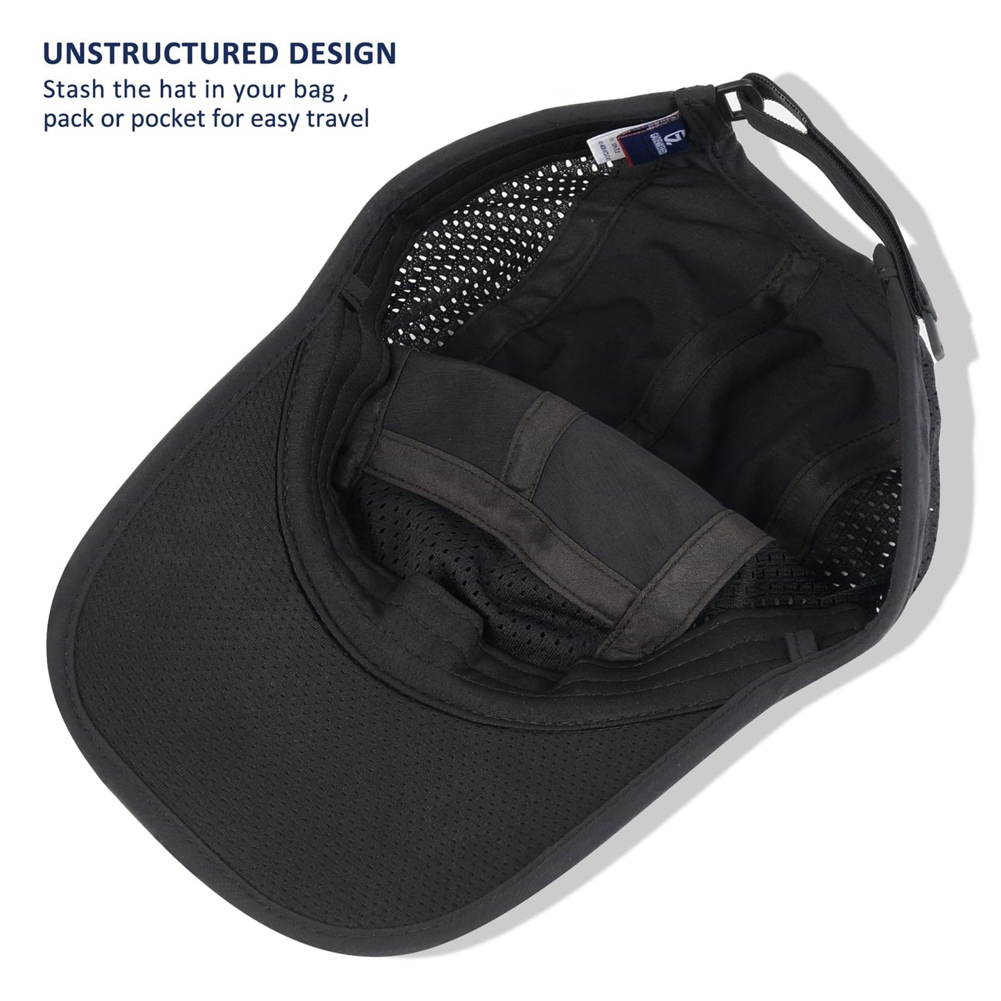 GADIEMKENSD Folding Outdoor Hat UPF 50+ Sun Protection Mesh Sport Hat