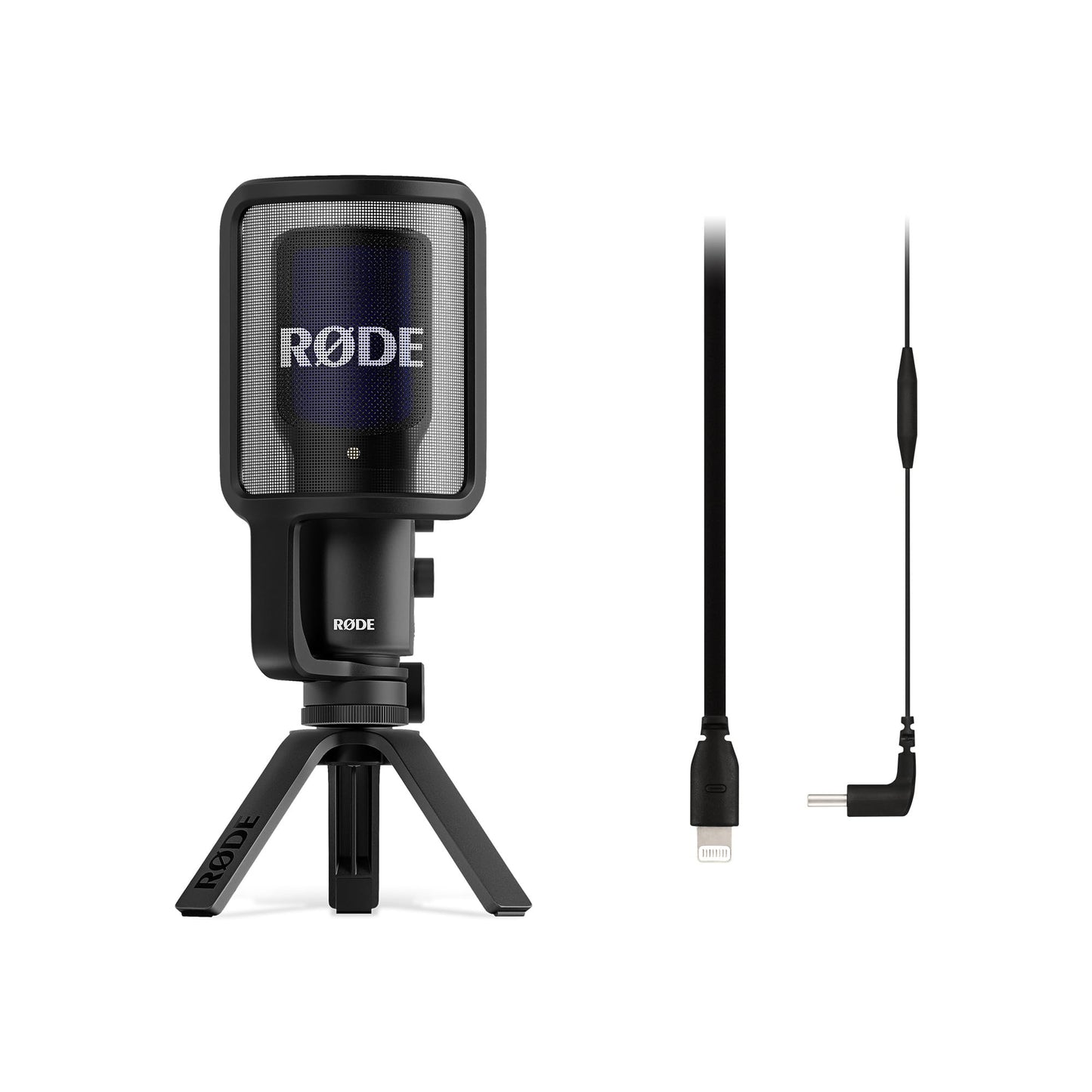 RØDE NT-USB+ Professionelles USB-Mikrofon für Profi-Audioaufnahmen direkt auf dem Computer oder Mobilgerät, schwarz