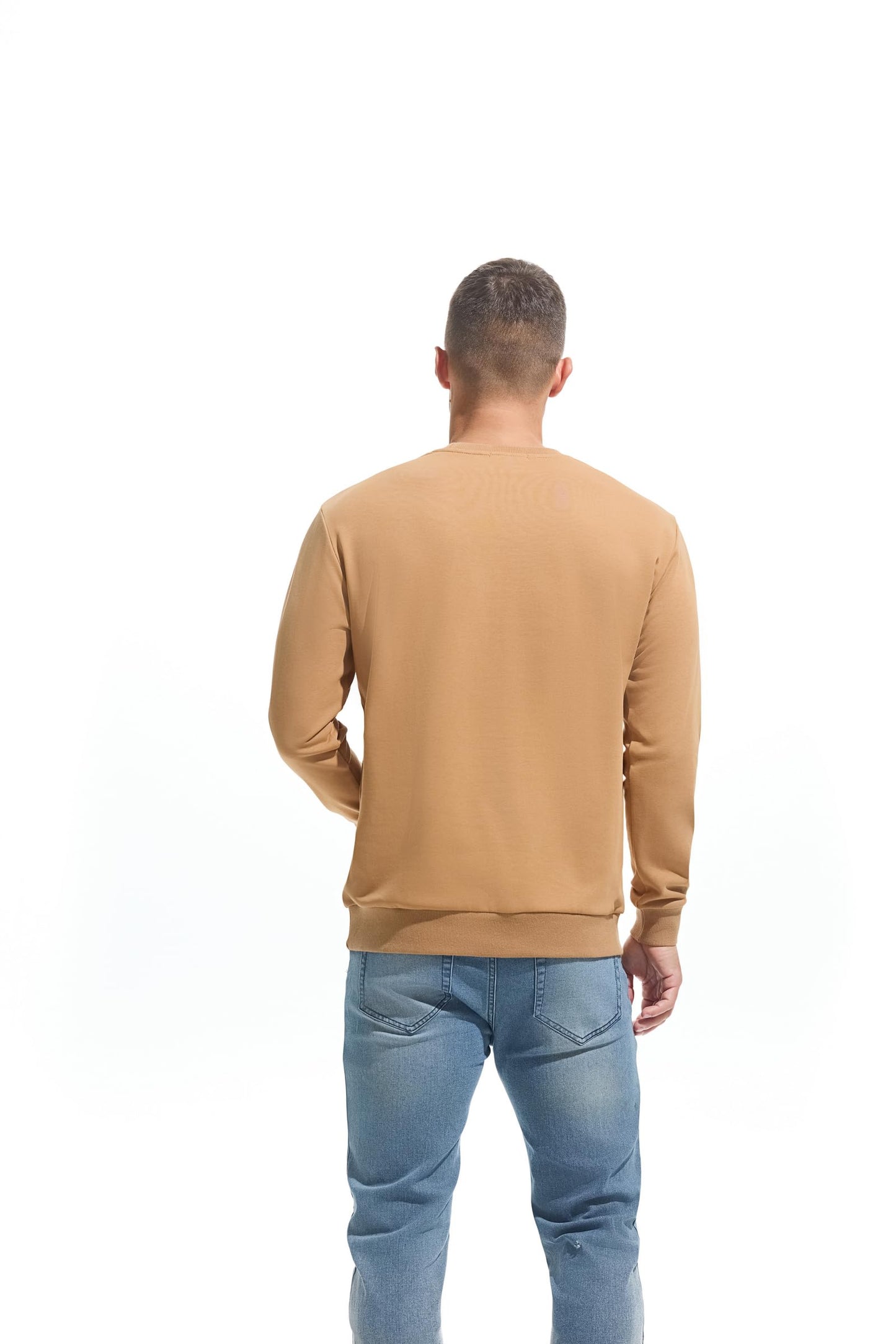 VEIISAR Men’s Basic Sweatshirt – Long Sleeve Crew Neck Pullover