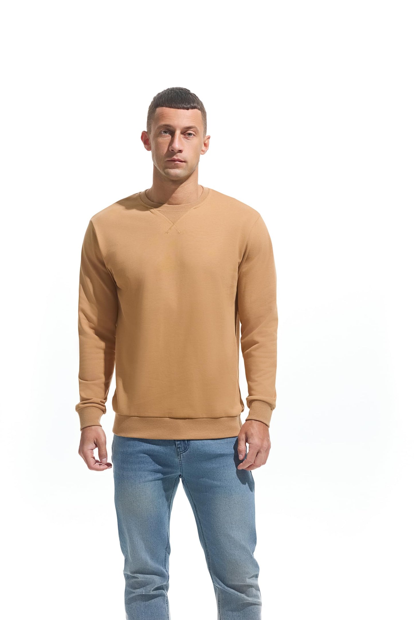 VEIISAR Men’s Basic Sweatshirt – Long Sleeve Crew Neck Pullover