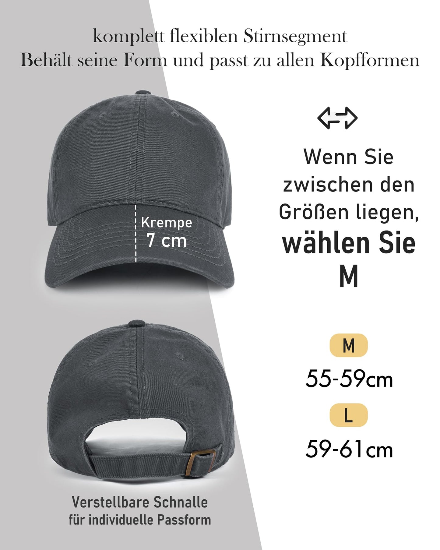 FURTALK Unisex Vintage Basecap Herren und Damen Baumwolle Cap Verstellbare Baseball Cap