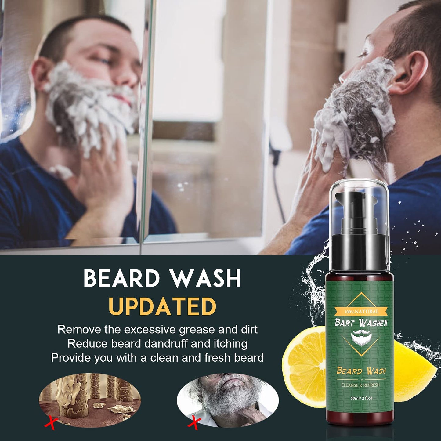 CUSMAY Bartpflege Set für Männer 9 Teilig,Geschenke Bart Set Herren mit Natürlich Bartshampoo,Bartöl,Bartbalsam,Bartkamm,Bartbürste,Bartschere, Männer Geschenkset für Vatertag Valentinstag Weih