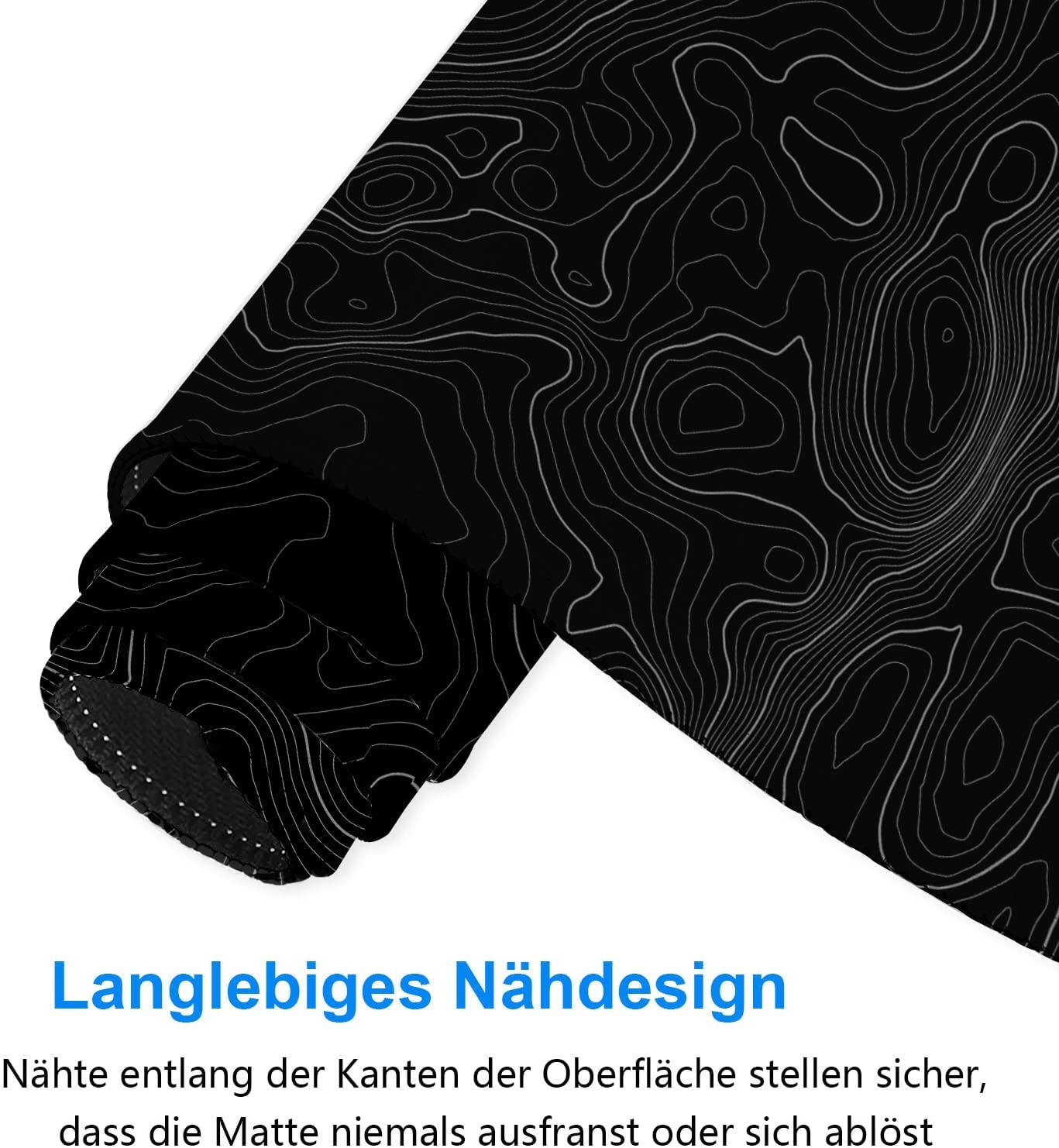 Owege Gaming Mauspad XXL 900 x 400 mm Artistic Curve Mousepad Groß Vernähte Kanten WassXerdicht Anti-Rutsch für PC, MacBook,Laptop Verbessert Präzision und GeschwindigkeiX