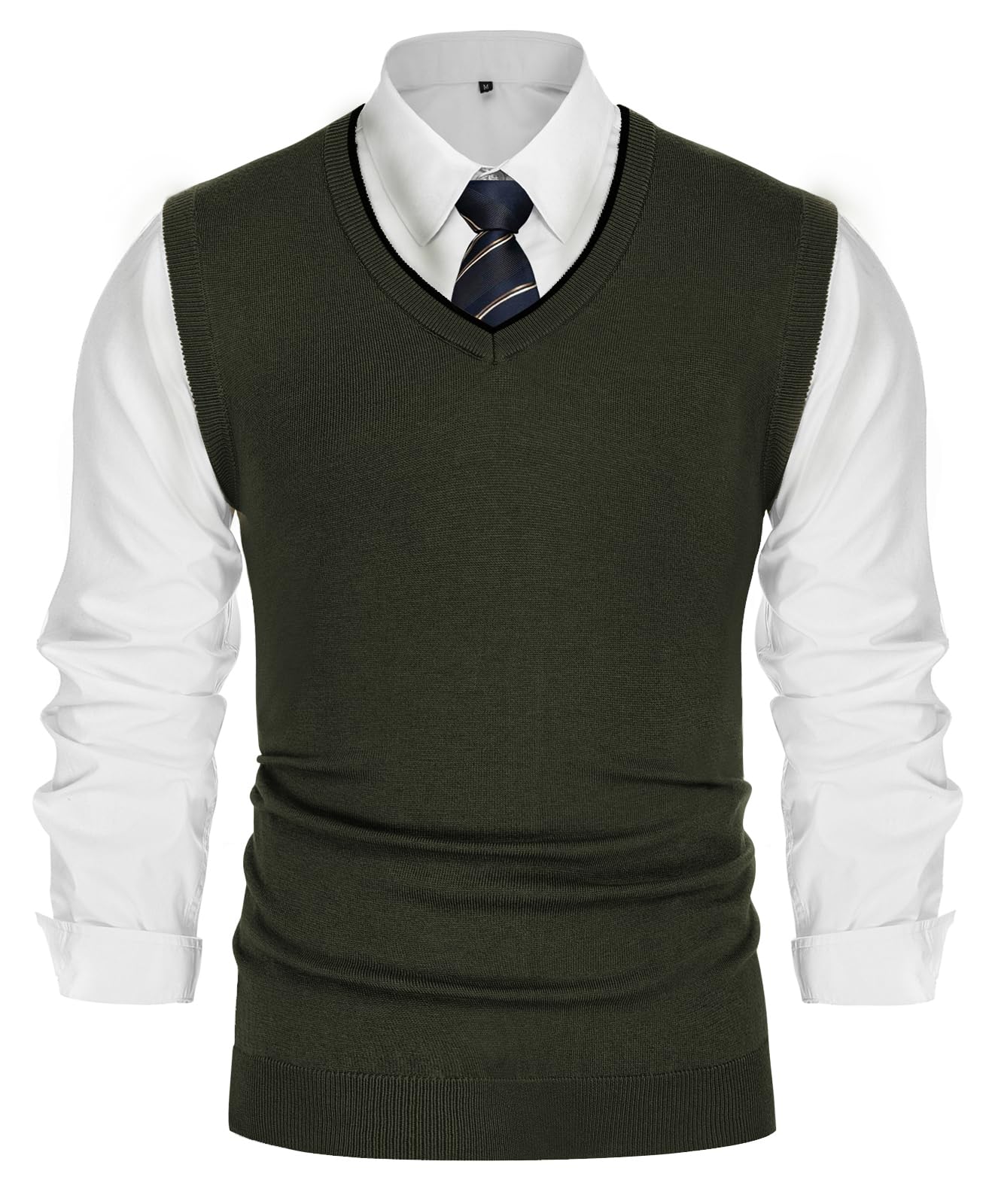 PJ PAUL JONES Men’s Sweater Vest – Wool Blend V-Neck Pullover