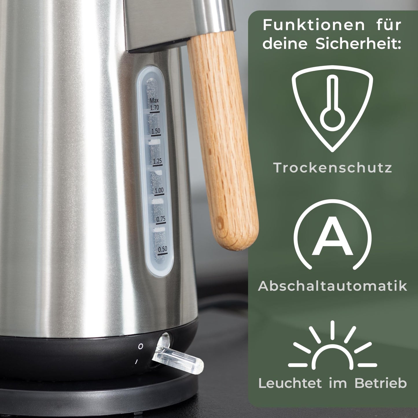 WALDWERK Design Toaster - Made of 304 Stainless Steel and Oak Wood - for 2 Slices - with Bun Attachment - with Extra Wide and Deep Toast Chambers - with Crumb Drawer