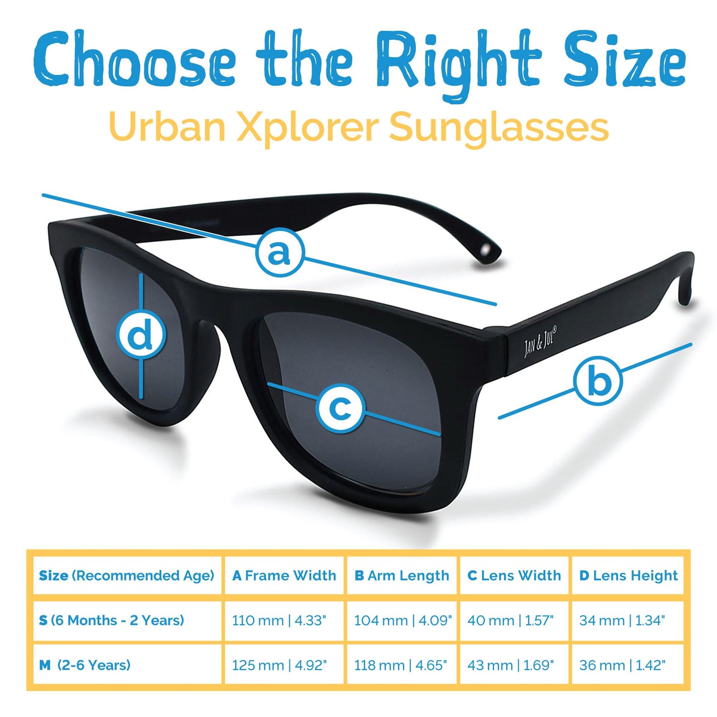 Jan & Jul Kinder UVA UVB-Schutz Flexible Sonnenbrille