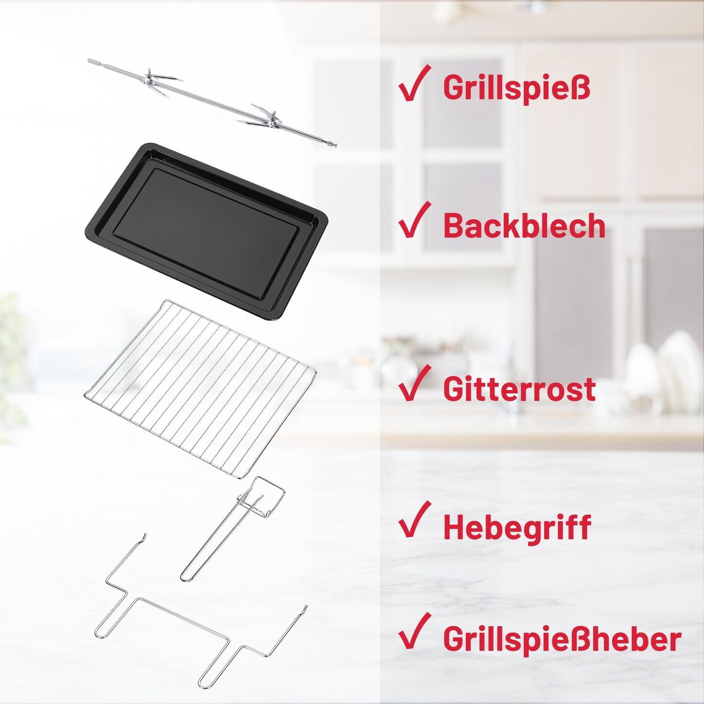 ICQN Kompakter Minibackofen 15 Liter, 1200W, 60 min-Timer, 3 Kochfuntionen, 90°-230°C, Kleiner Camping Ofen, Anthrazit, 2-Jahre Garantie