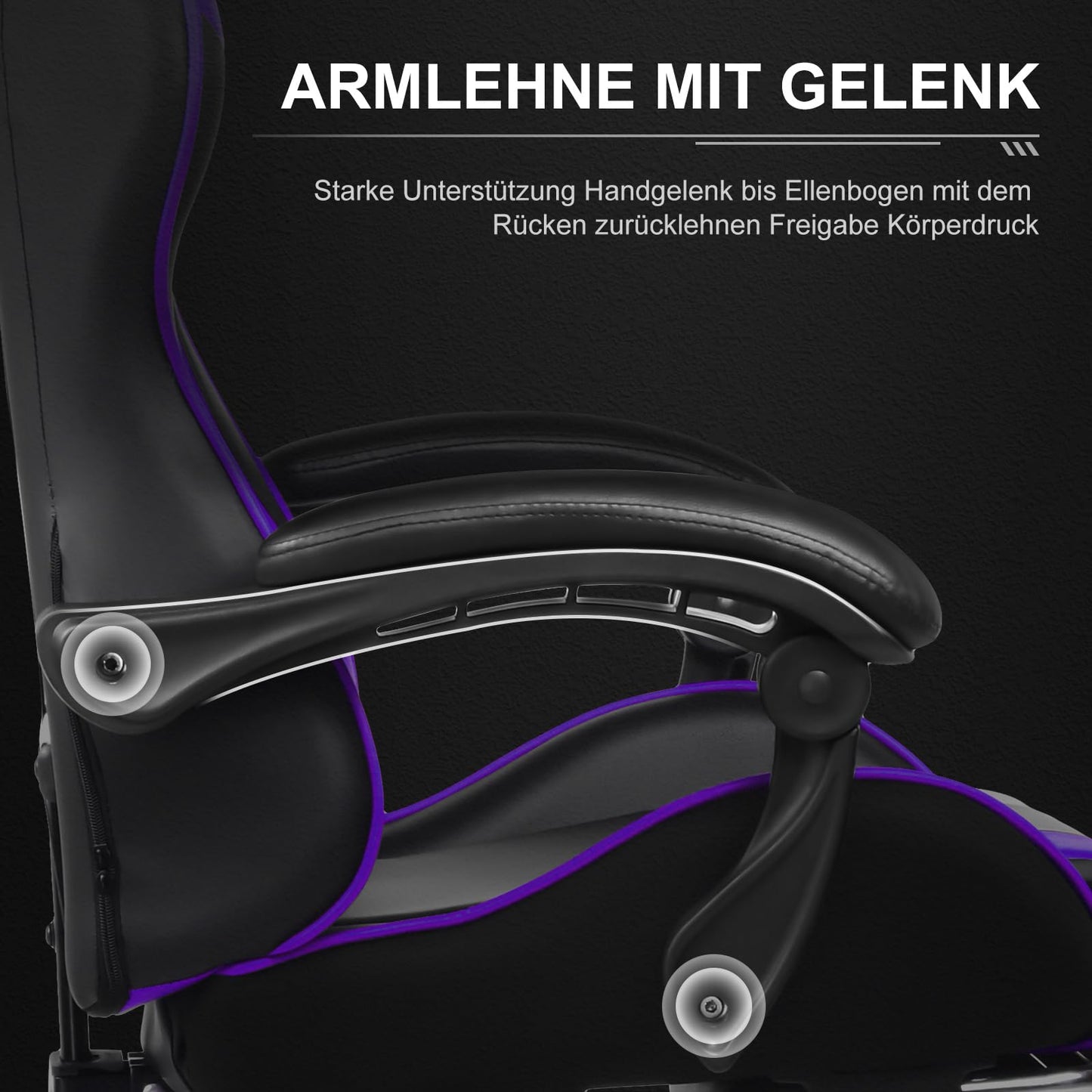 GTPLAYER Office Chair Gaming Chair Massage Gaming Armchair Ergonomic Gamer Chair with Footrest, Headrest Massage Lumbar Cushion, Padded Gaming Chair, Swivel Chair White