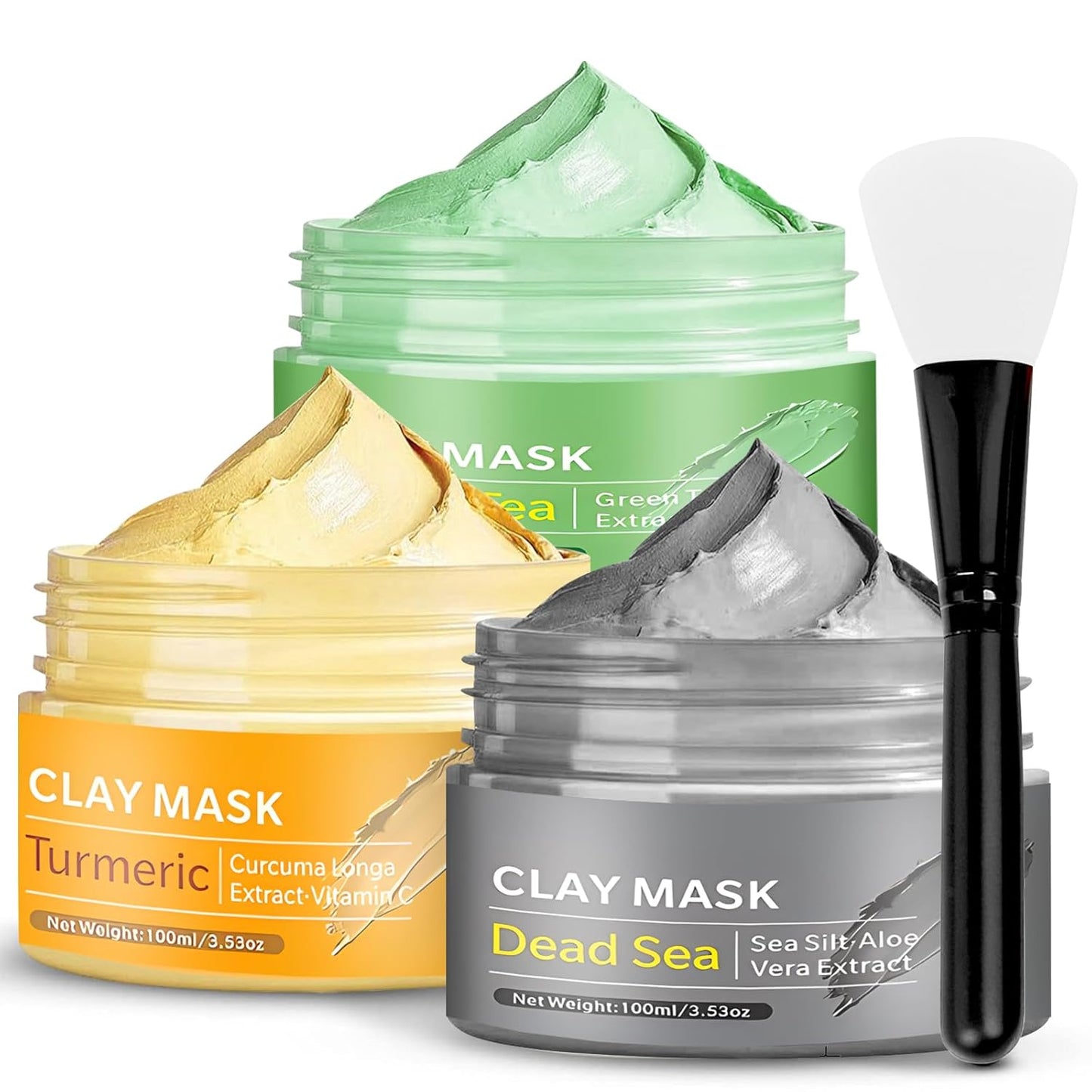 Phomanttonary Pack of 3 Clay Face Masks Kit – 300g