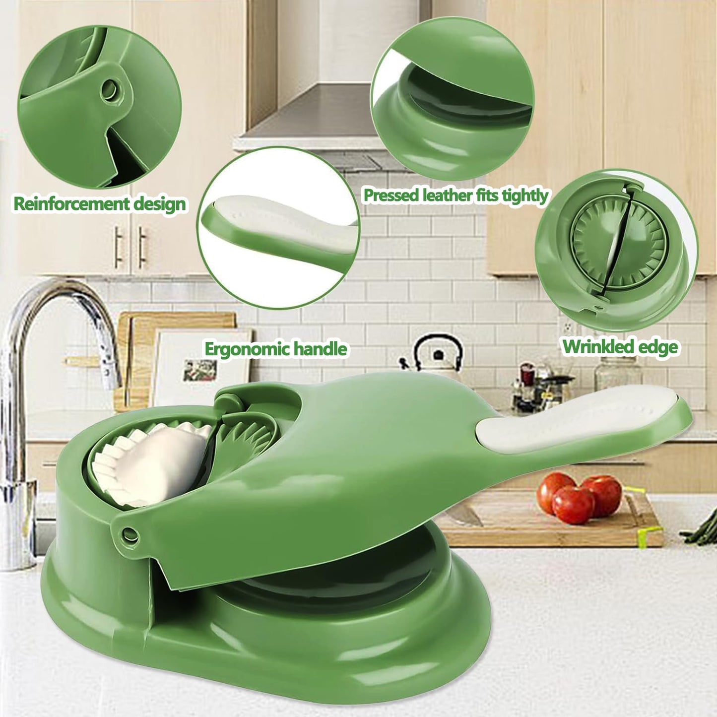 Dumpling Maker, Pelmeni maker, 2 in 1 Teigtaschenformer, Gyoza Maker,Maultaschen Former, DIY Knödel Skin Maker für Dumpling, Ravioli, Machen