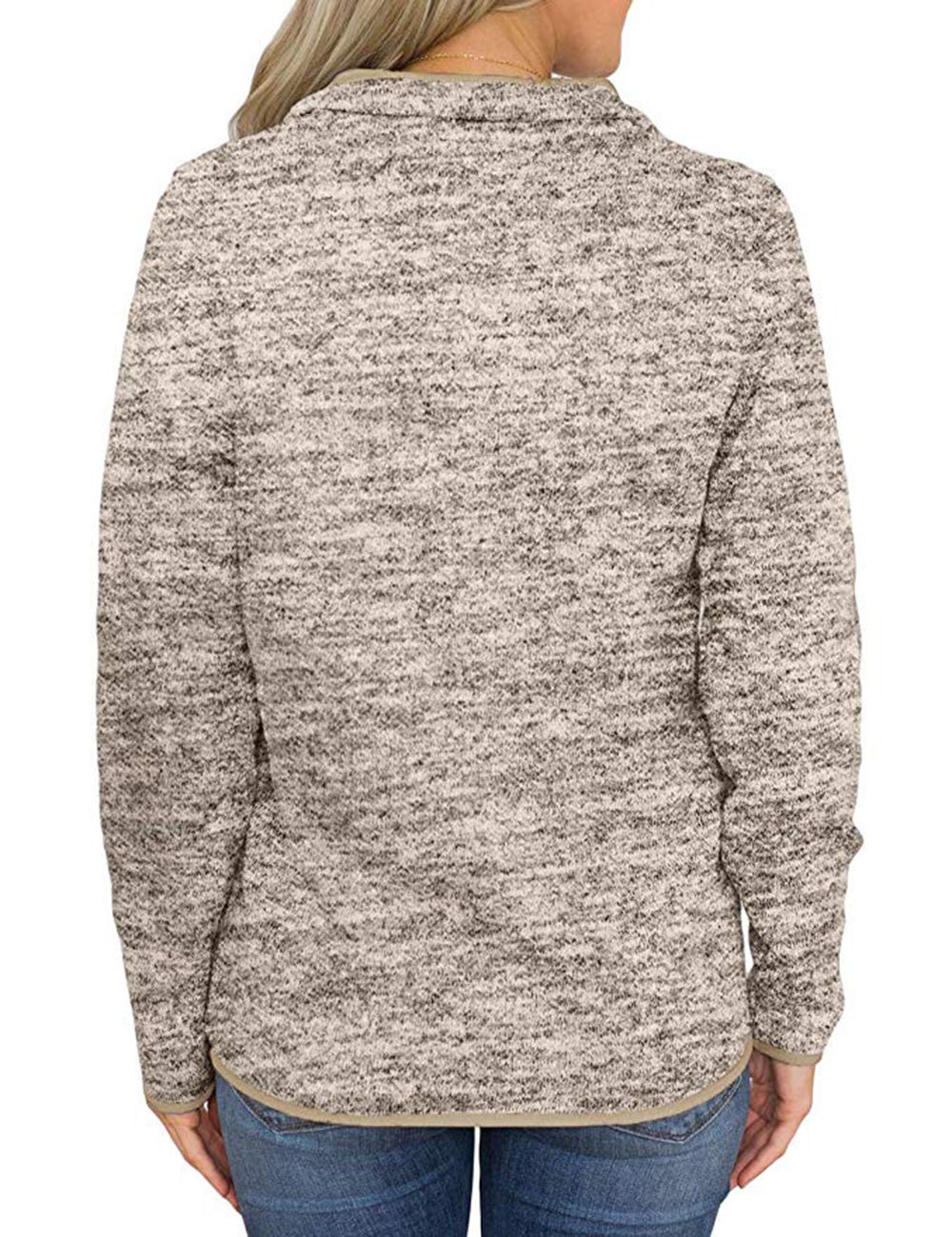 iWoo Women’s 1/4 Zip Pullover Sweatshirt – Casual Long Sleeve Top