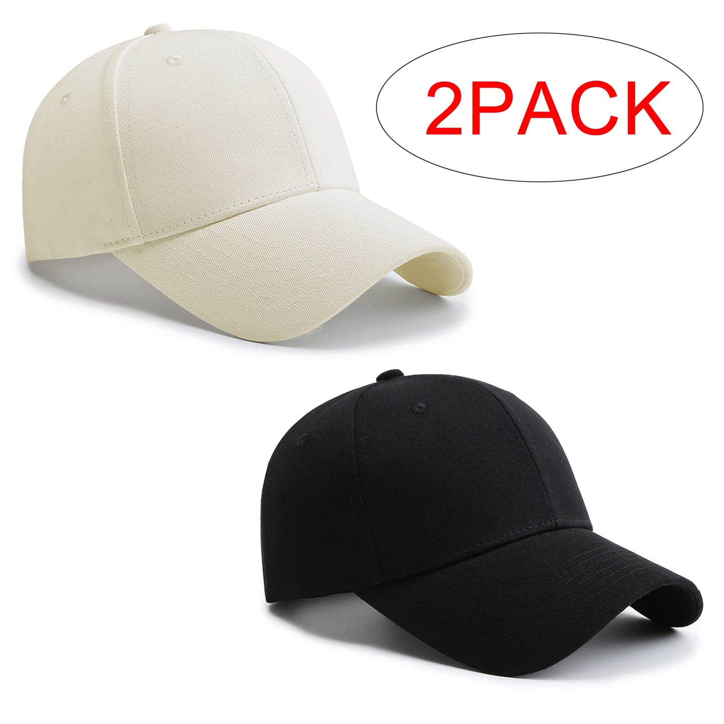 PFFY 2 Packs Baseball Cap Golf Dad Hat for Men and Women