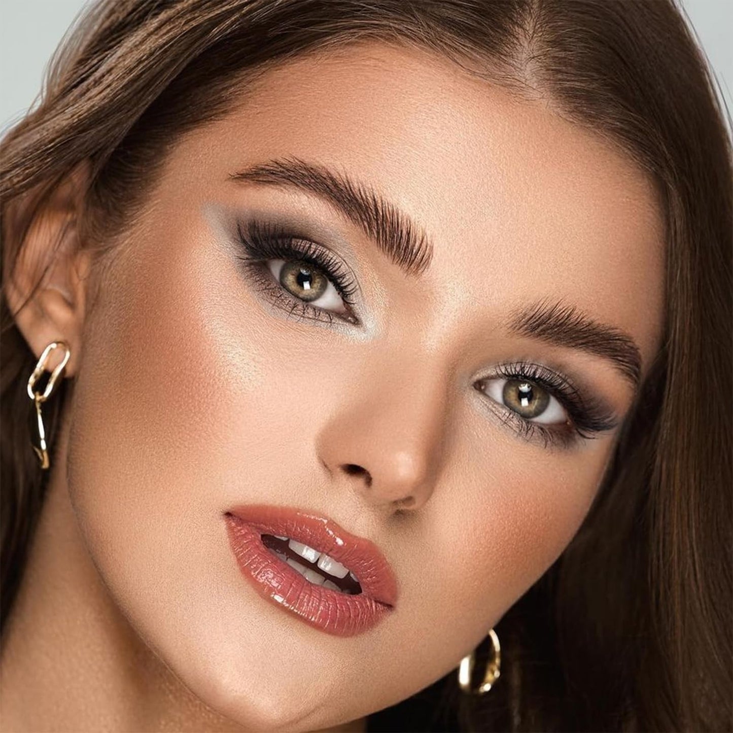 Lilbitty Nude Brown Eyeshadow Palette – Rose Gold & Dark Brown Bronze Highly Pigmented Long-Lasting Cream Eyeshadow for Brown Eyes