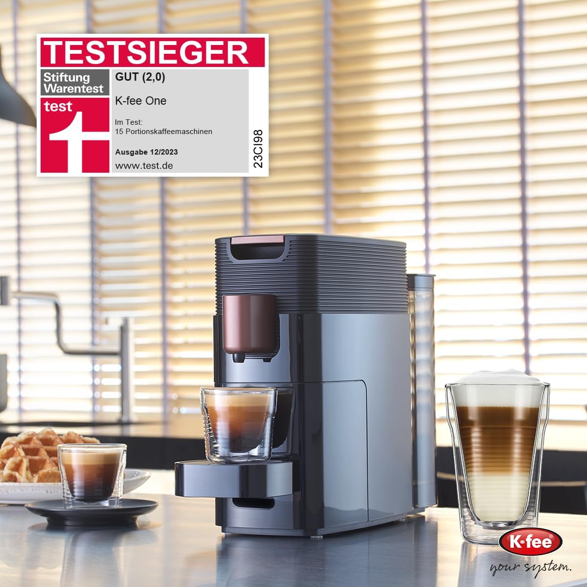 K-fee One Coffee Capsule Machine 1455 W 0.8 L Water Tank Colour Black Copper