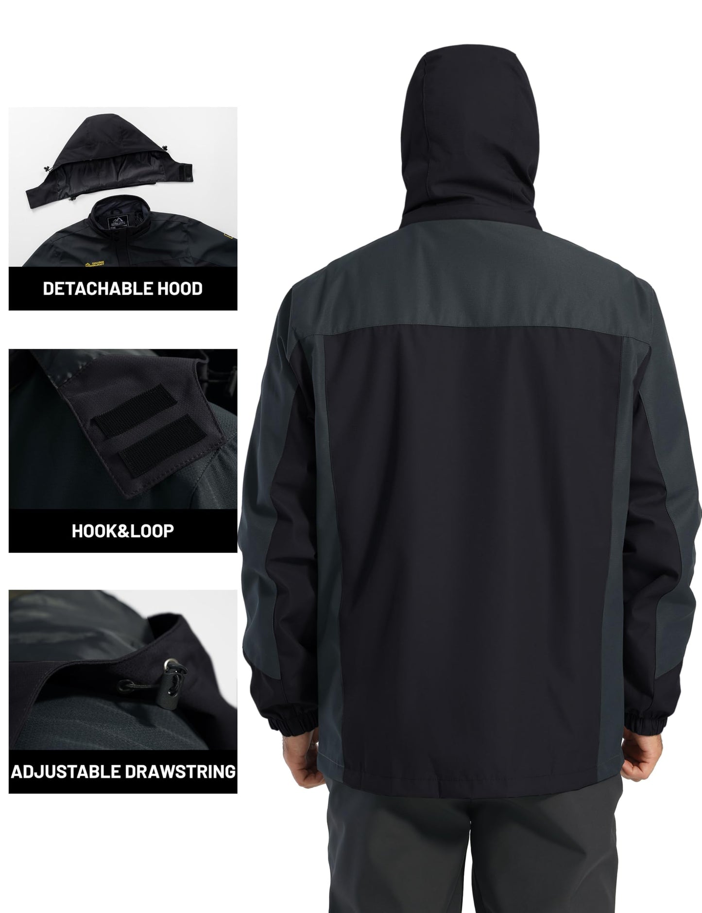 Men’s Outdoor Jacket – Lightweight Water-Resistant Hiking Coat