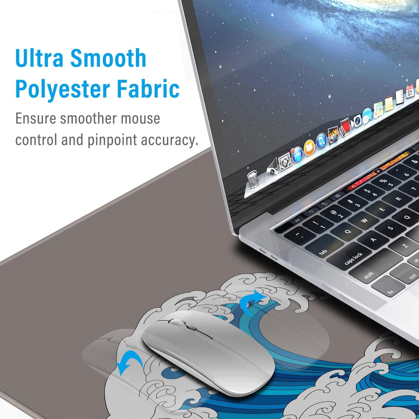 Anpollo Gaming Mouse Mat XXL 900 x 400 x 3 mm Non-Slip Desk Mat Table Mat Multifunctional Office Mouse Mat, Type 1