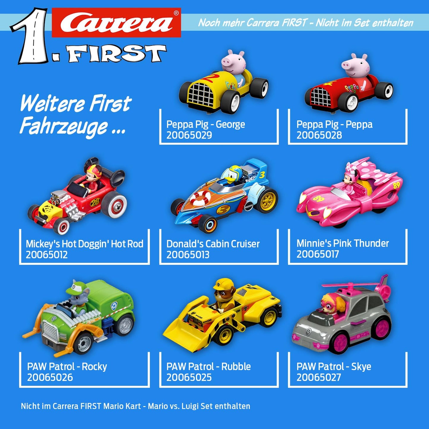 Carrera First Mario Kart™ Rennbahn | Super Mario™ vs. Luigi | Flip-Elemente | 2,9m Rennbahn | ab 3 Jahren | Batteriebetrieben