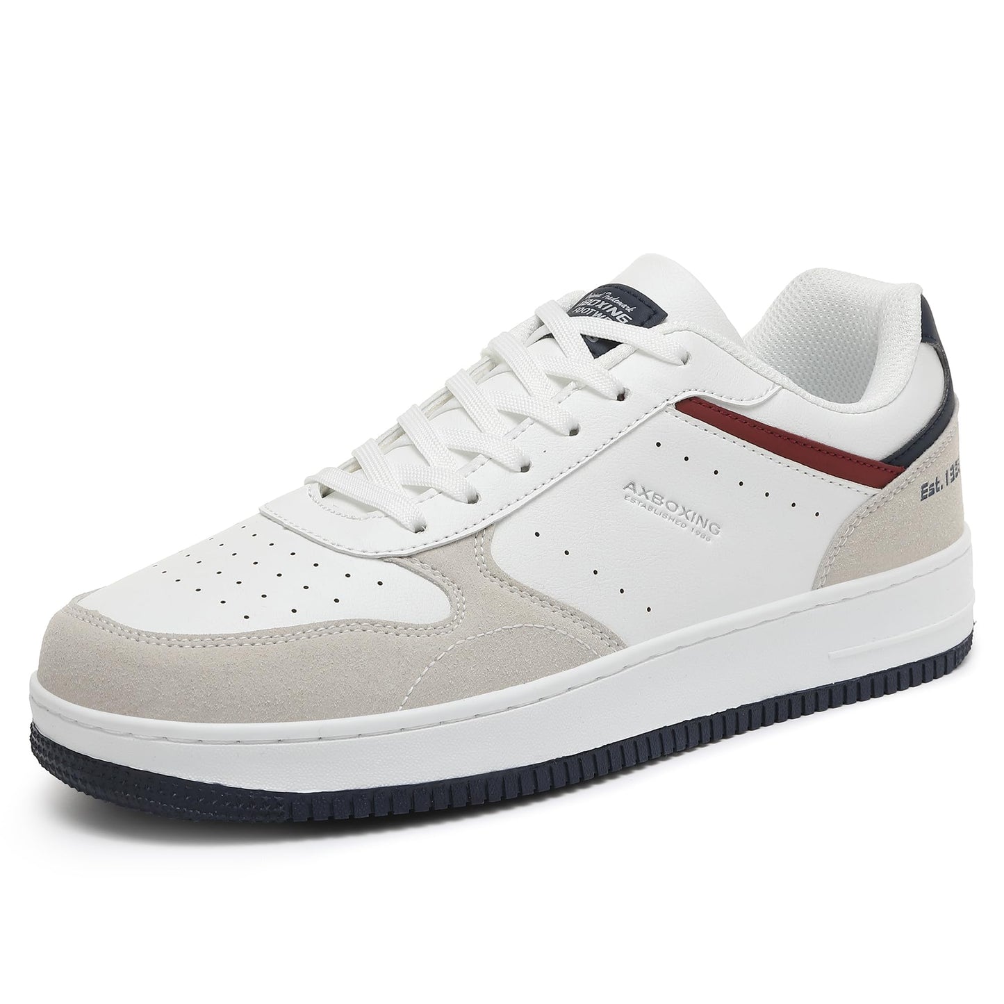AX BOXING Men’s Casual Trainers – Lightweight Breathable Faux Leather Sneakers