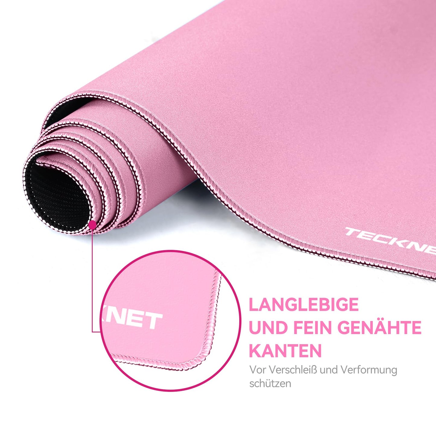 TECKNET Mauspad XXL Speed Gaming, 900x400 mm Schreibtischunterlage Schwarz, Gamer Mouse Pad, Wasserdicht mousepad, Spezielle Oberfläche Verbessert Präzision und Geschwindigkeit, rutschfeste Gummibasis
