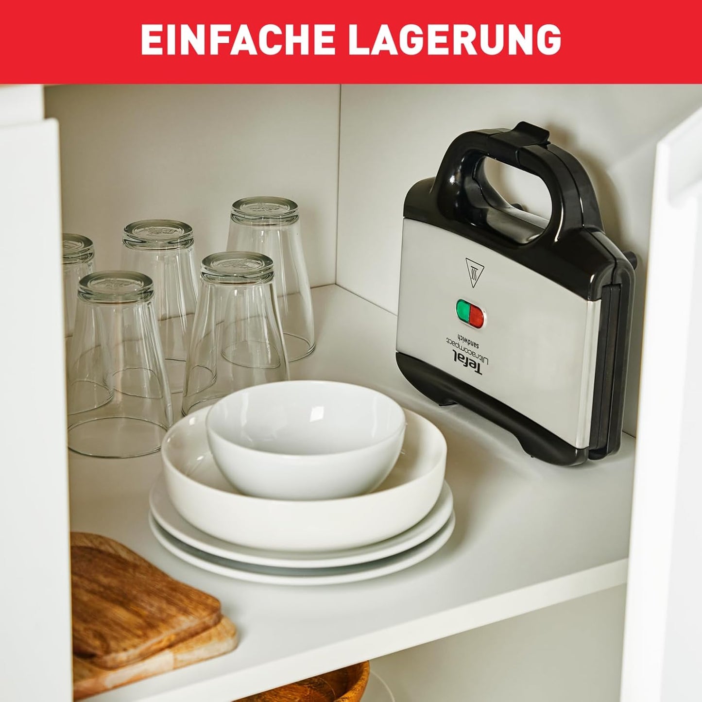 Tefal Ultracompact Sandwichmaker| für dreieckige Sandwichtoasts | antihaftbeschichtete Platten | leichte Reinigung | kein Anbrennen | 700W | Sandwich-Grill | 26.5 x 12 x 26 cm