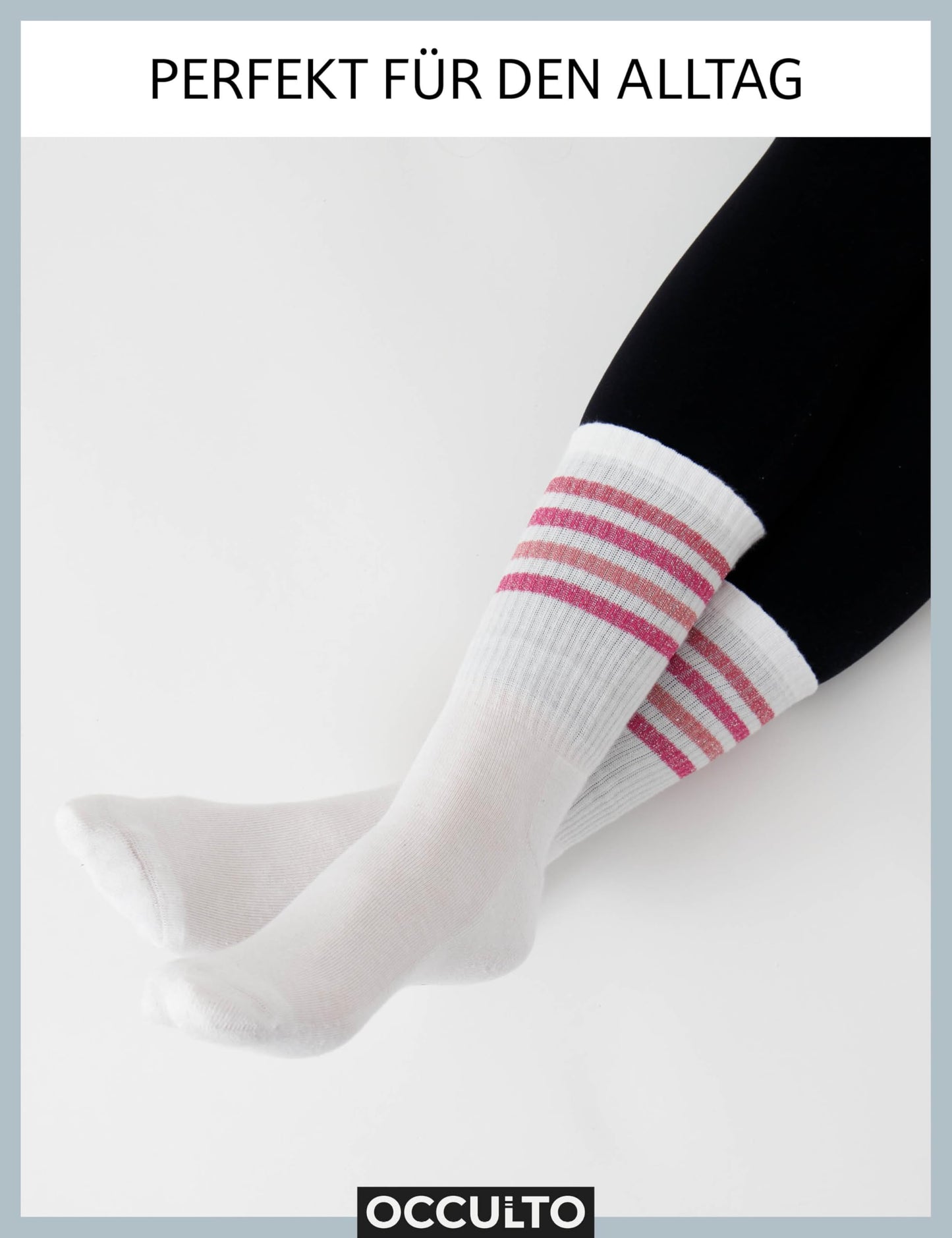 Occulto Women's Retro Tennis Socks – 6-Pack