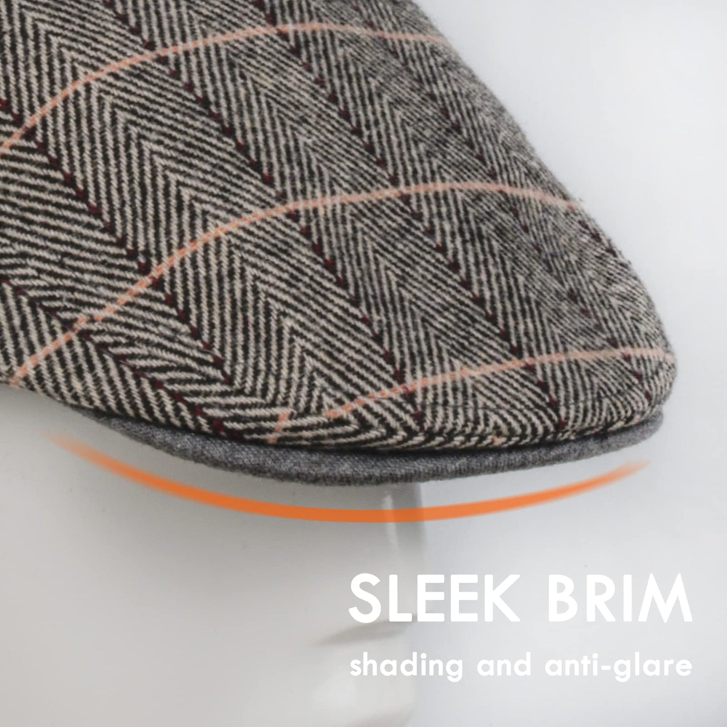 besbomig Schiebermütze Barret Flat Cap Schirmmütze für Herren Damen, Gatsby Newsboy Cap Baskenmützen Golfermütze, Frühling Herbst Winter, 55-59cm