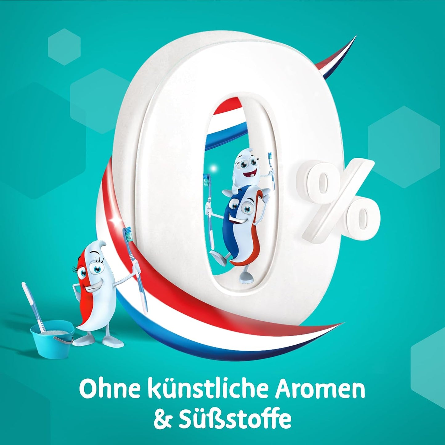 Odol-med3 Juniorzahn Zahnpasta, Zahnpasta Kinder ab 6 Jahren, Zahncreme zum Schutz von Milchzähnen und bleibenden Zähnen, ohne Titandioxid, künstliche Aromen & Süßstoffe, 75ml