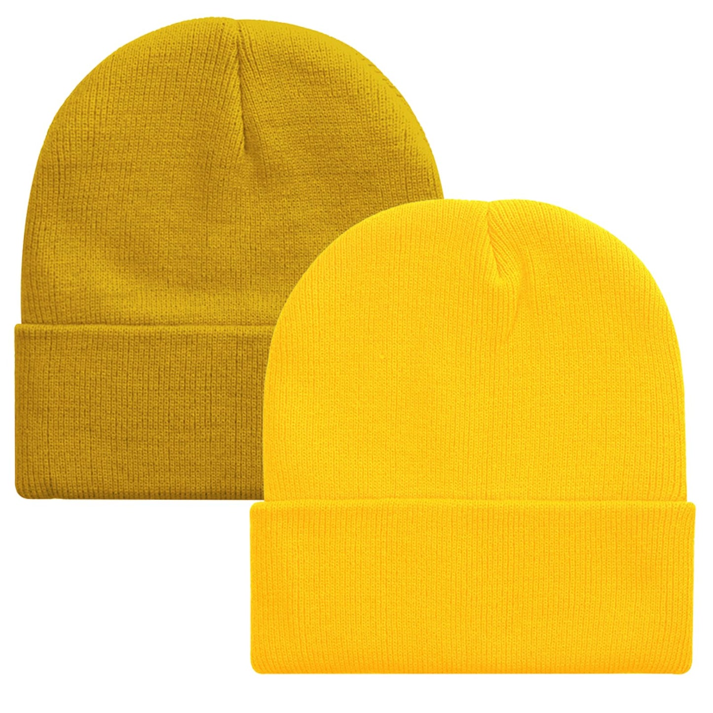 ZOORON 1&2 Pack Beanie for Men Women Slouchy Beanie Hats Winter Knit Caps Soft Ski Hat Unisex