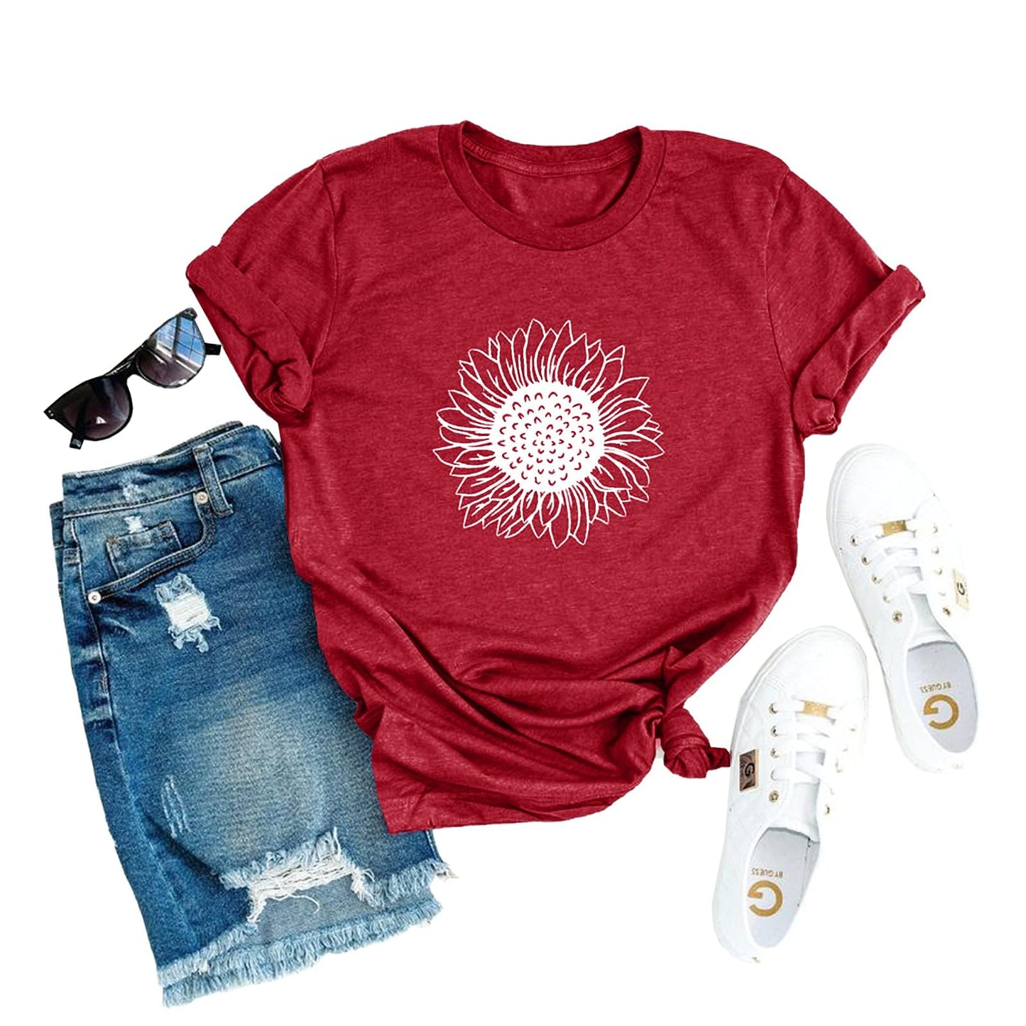 Cicy Bell Women’s Sunflower Graphic T-Shirt