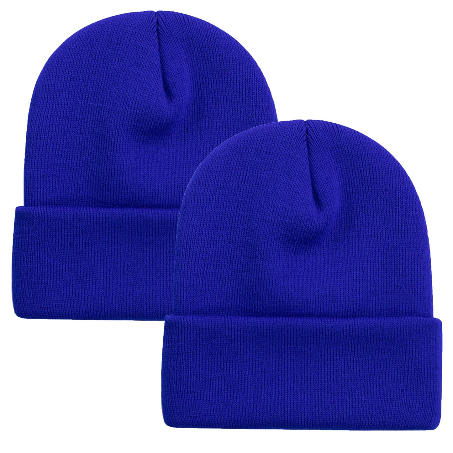ZOORON 1&2 Pack Beanie for Men Women Slouchy Beanie Hats Winter Knit Caps Soft Ski Hat Unisex
