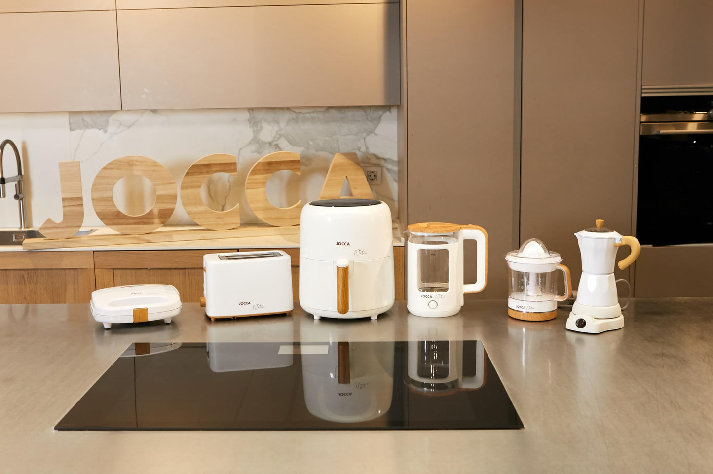 Jocca Heißluftfritteuse Sweet Line, 3,8L Fritteuse, 1450W, 8 Programme, LED Touchscreen, Timer, Rosa