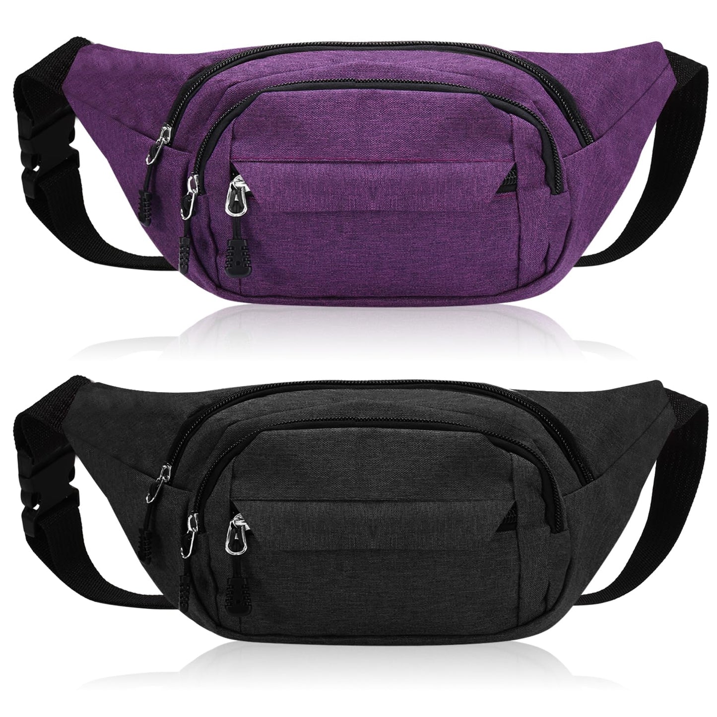 2-Piece Waterproof Waist Bag Set for Men & Women