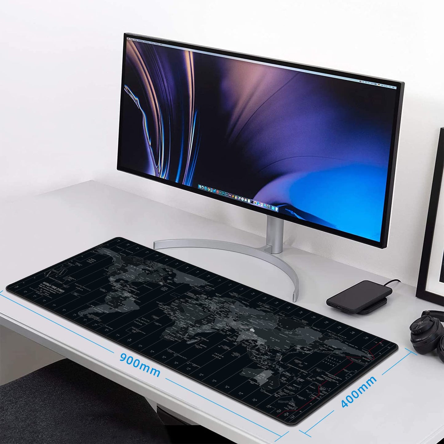 Anpollo Gaming Mouse Mat XXL 900 x 400 x 3 mm Non-Slip Desk Mat Table Mat Multifunctional Office Mouse Mat, Type 1