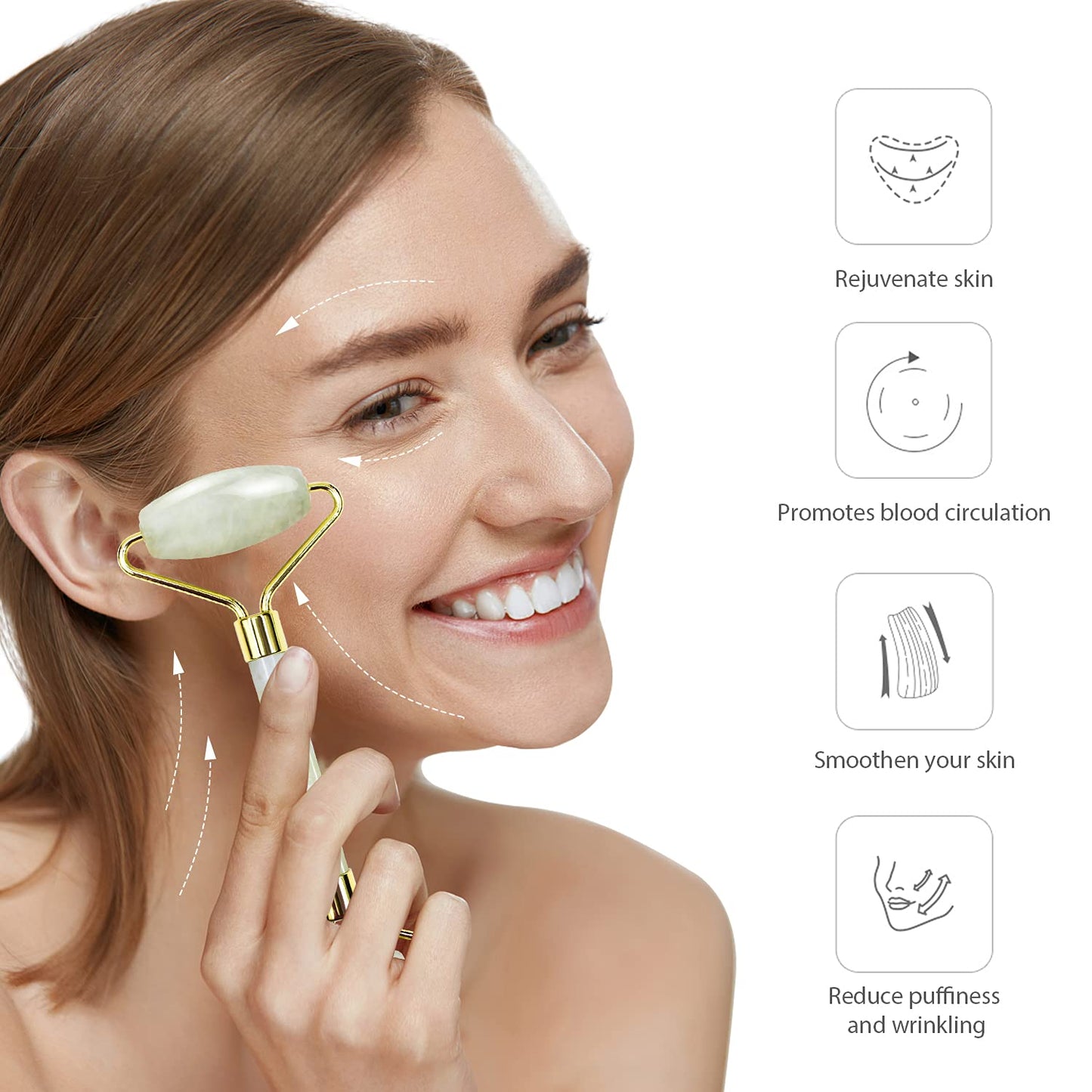 BAIMEI Jade Roller & Gua Sha Set