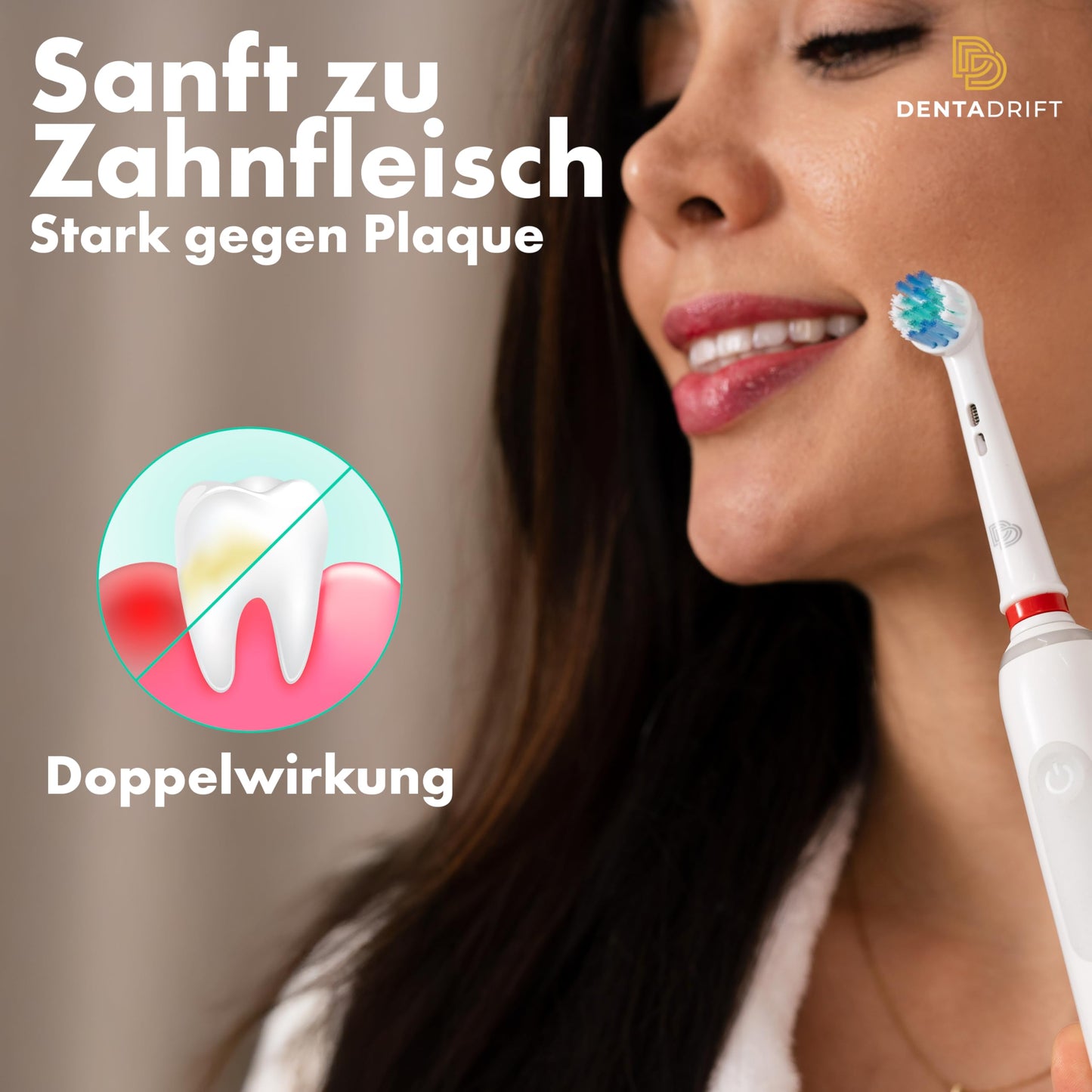 DentaDrift Präzisions-Elektrische Zahnbürstenköpfe, 4er-Pack kompatibel mit Oral B Aufsteckbürsten, Zahnbürstenaufsatz Oral B - Premium-Qualität, Verbesserter Plaque-Schutz