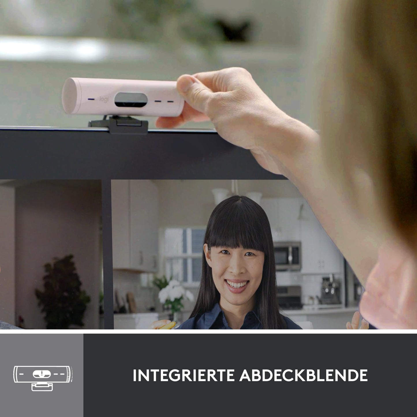 Logitech Brio 500 Full-HD-Webcam mit Auto-Lichtkorrektur, Zeigemodus, Doppelmikrofon + Rauschunterdrückung, Webcam-Abdeckung, für Microsoft Teams, Google Meet, Zoom, USB-C-Kabel - Graphit