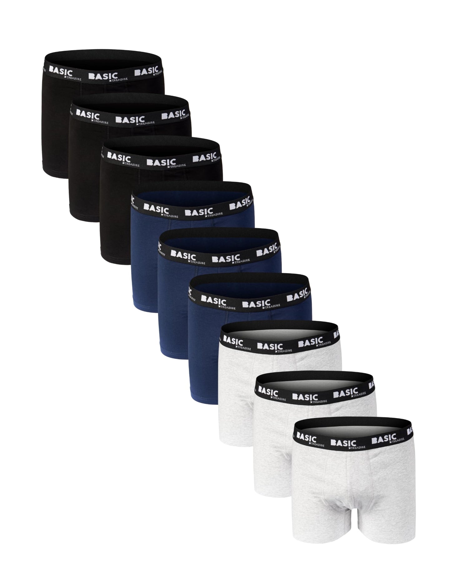 Basic Treasure 8/9-Pack Men’s Boxer Shorts