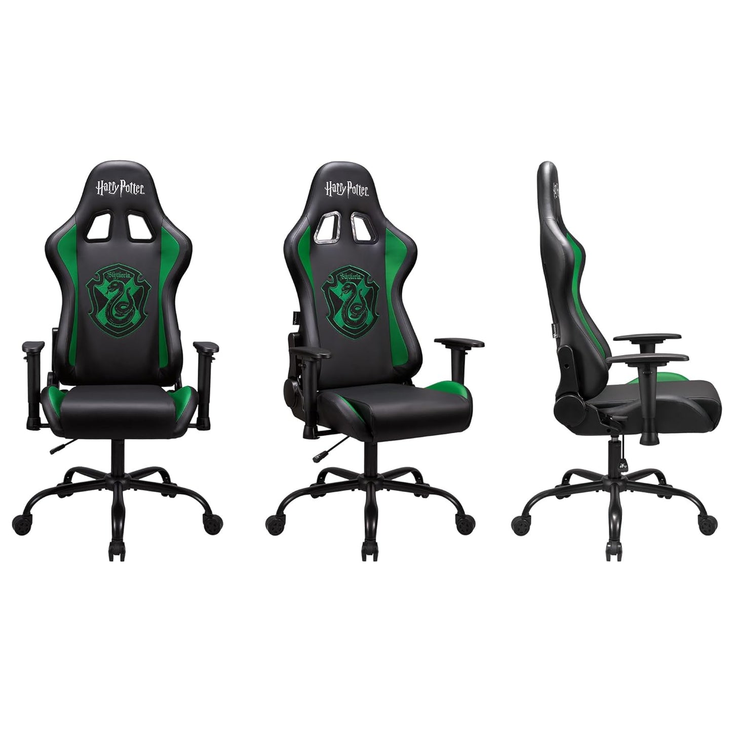 SUBSONIC Harry Potter - Ergonomischer Gaming-Stuhl Verstellbare Rückenlehne und Armlehnen - Adult Gaming Chair Slytherinhaus offizielle Lizenz