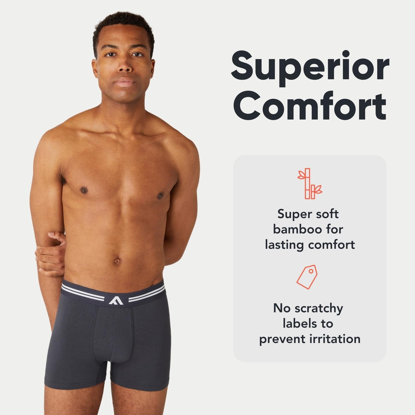 FM London 5-Pack Bamboo Men’s Boxer Shorts with Stretch-Fit Design