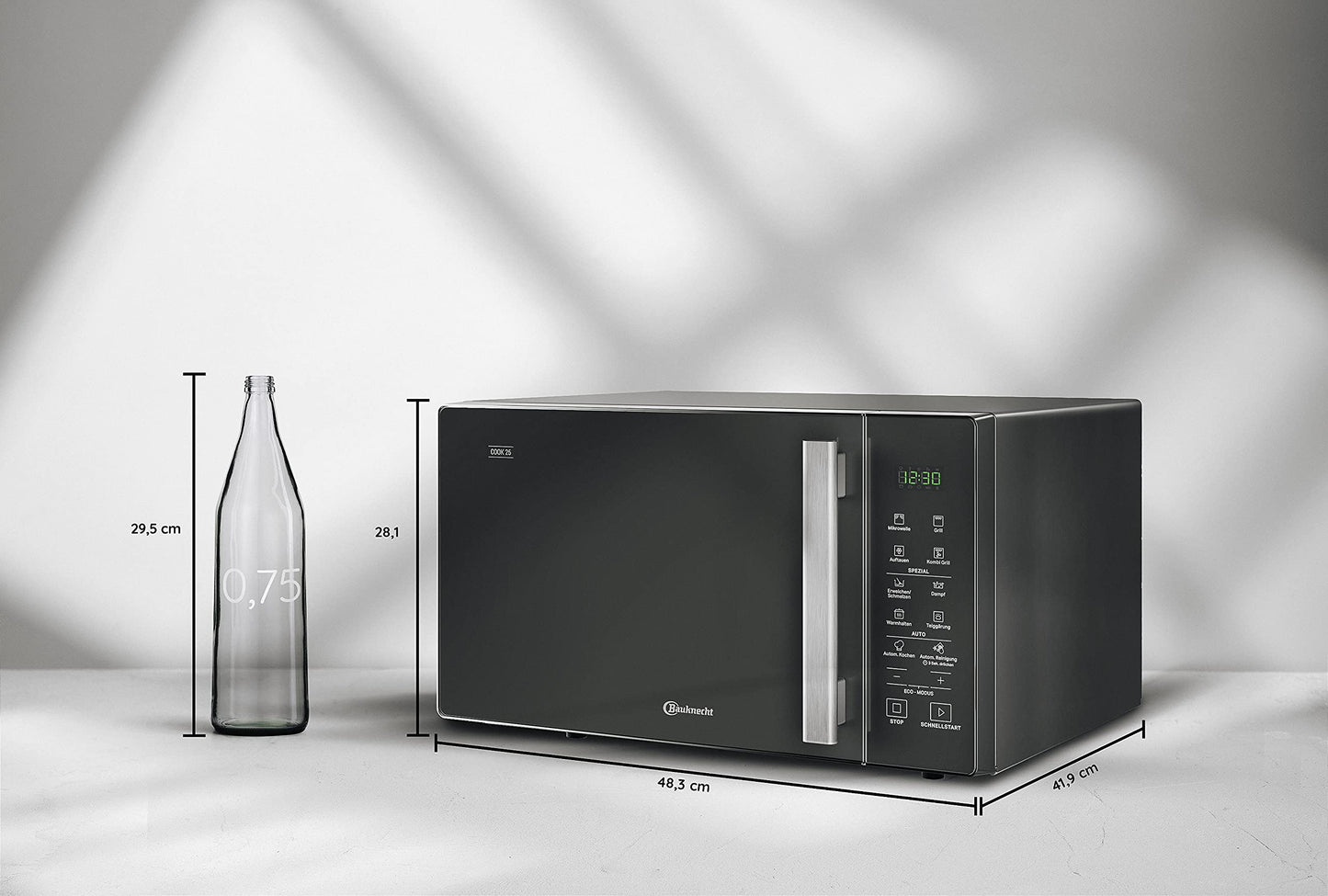 Bauknecht MWK 201 B Mikrowelle/ 20 l Garraum/Automatikprogramme/Schmelzfunktion/Kombination Grill und Mikrowelle/Schnellstart-Funktion (Rapid-Start)/ Warmhaltestufe/Funktion Teig gehen lassen