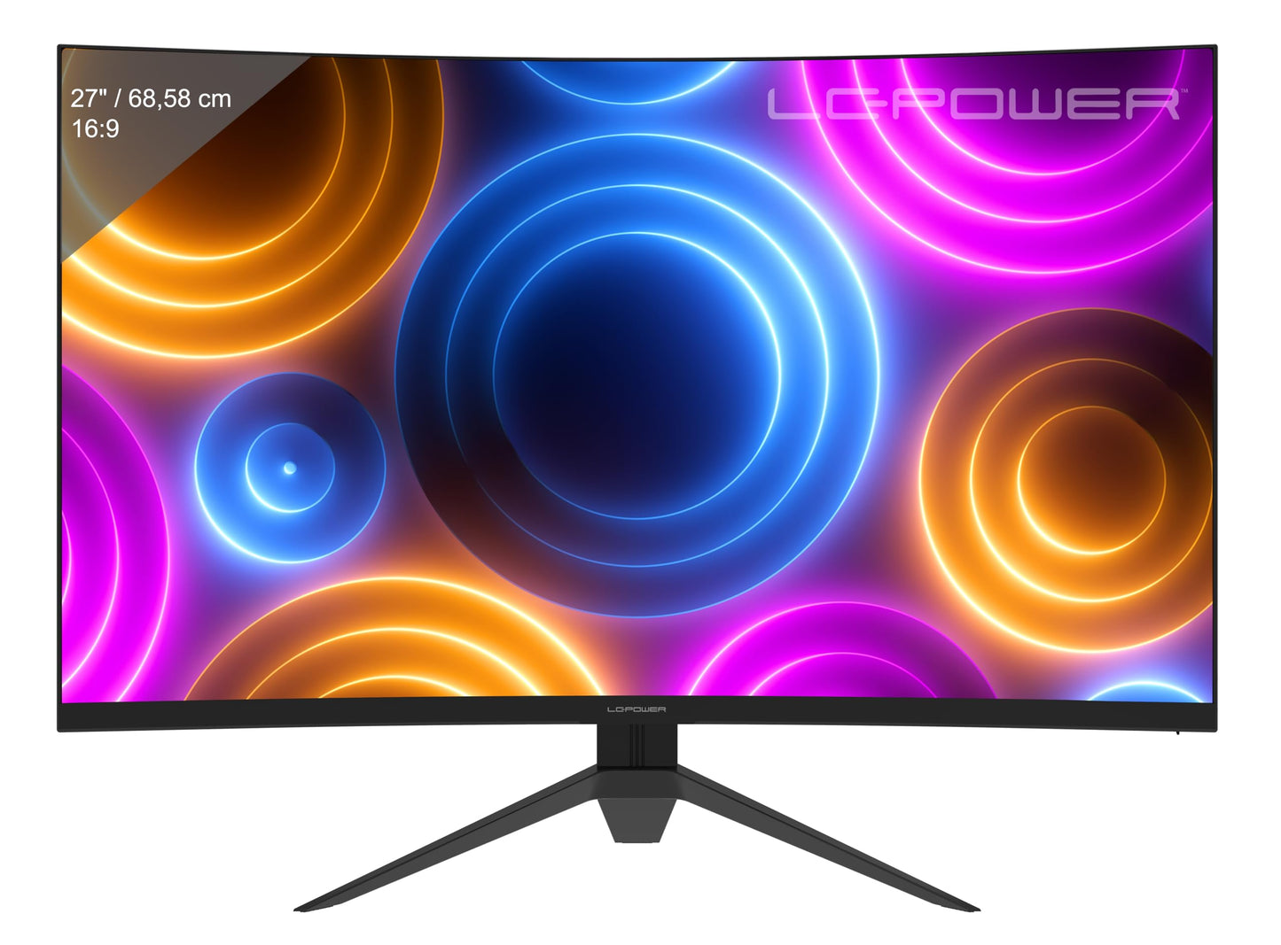 LC-POWER LC-M24-FHD-165-C-V2 24 Zoll Curved Gaming Monitor, FHD 1920x1080 Pixel, 1ms, 165Hz, AMD FreeSync, G Sync kompatibel, HDMI, Display Port, VESA