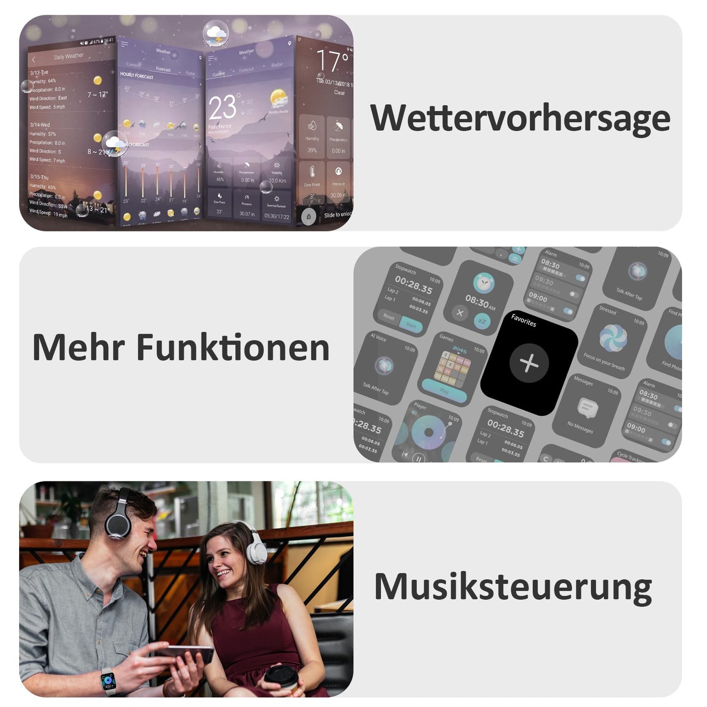 Blackview Smartwatch Herren Damen mit Telefonfunktion(Anrufe tätigen/empfangen)/Message Reminder, Sportuhr mit 100+Sportmodi, Fitnessuhr,Puls-Schlaf-Monitor, Schrittzähler, Smart Watch für Android iOS