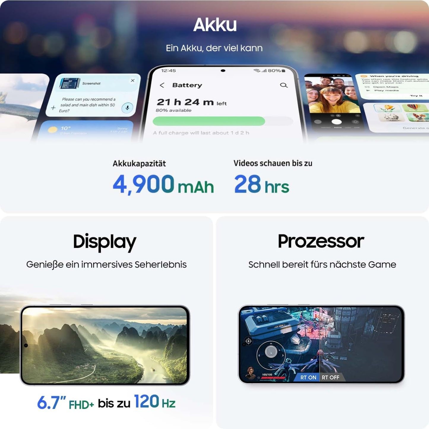 Samsung Galaxy S25 FE with Galaxy AI, Mobile Phone with Android, 6.7 Inch FHD Display, 50MP Camera, 256GB Memory, 8GB RAM, 4900mAh Battery, JetBlack