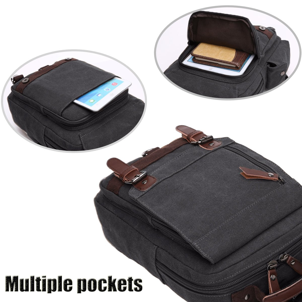 LOSMILE Vintage Canvas Backpack for Men & Women